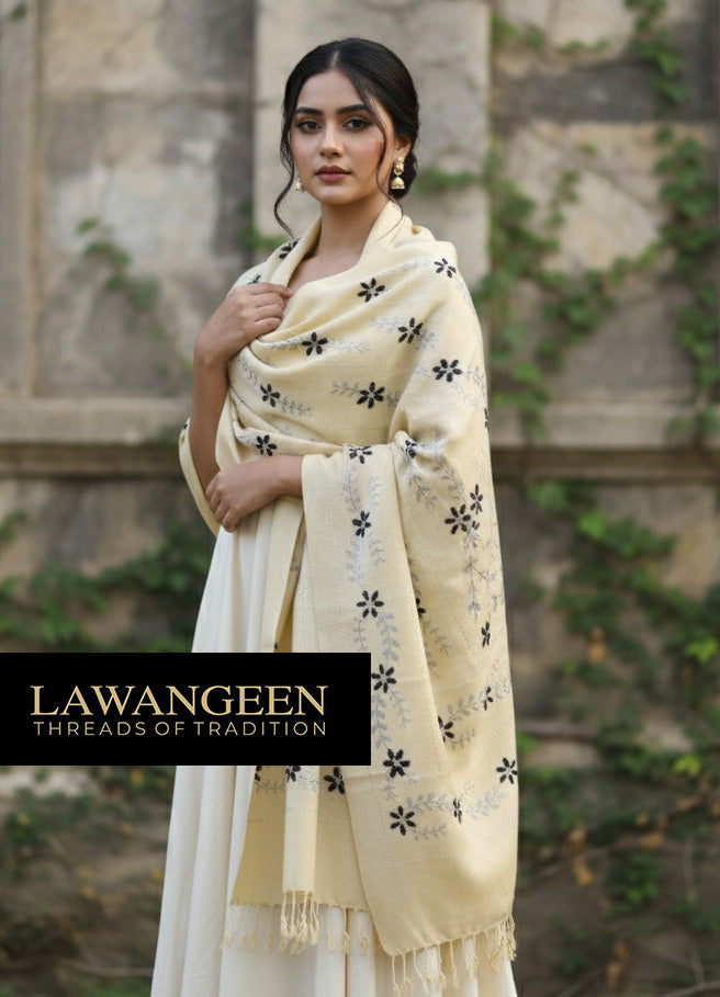 Pure Pashmina Shawl | Handcrafted Embroidery | Timeless Elegance