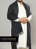 swati 100% pure wool shawl for men |black