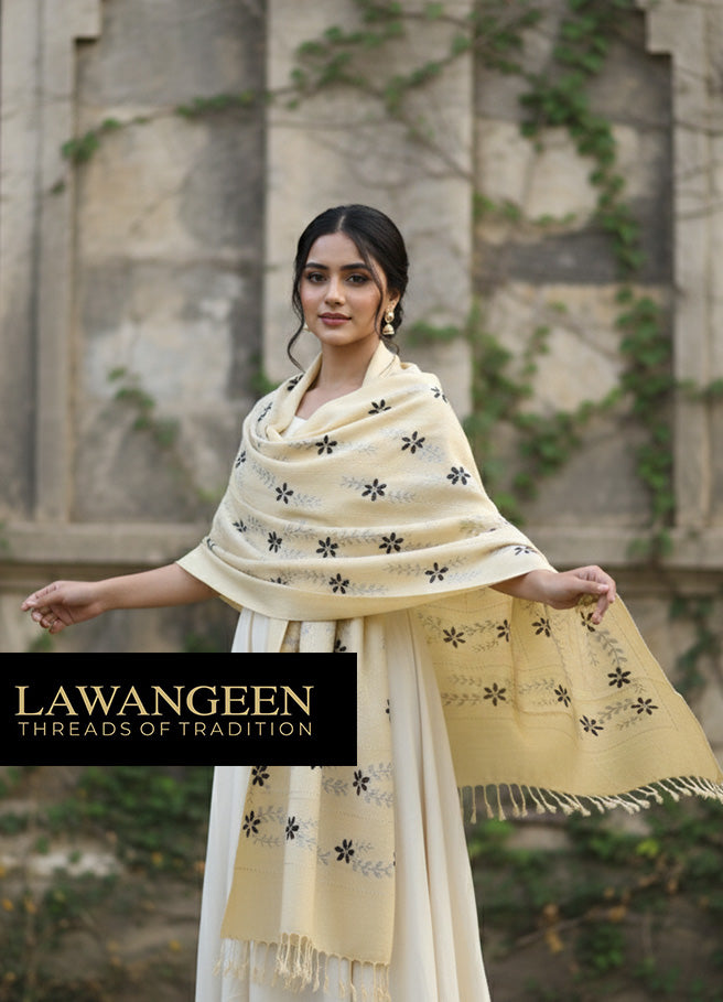 Pure Pashmina Shawl | Handcrafted Embroidery | Timeless Elegance