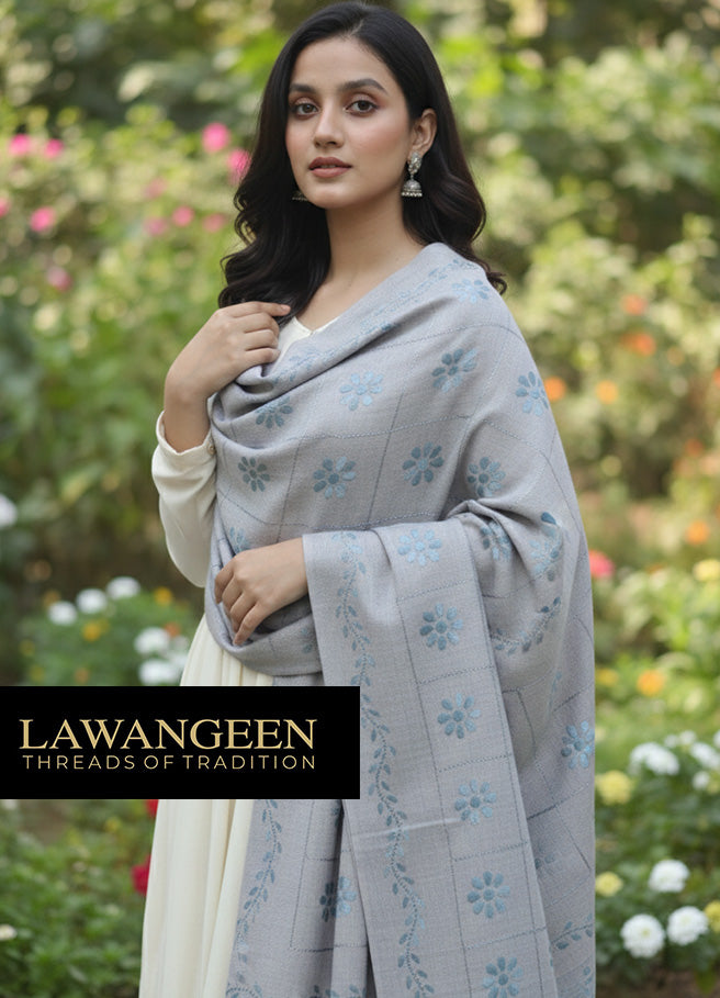 Hand Made Pashmina Embroidered Shawl