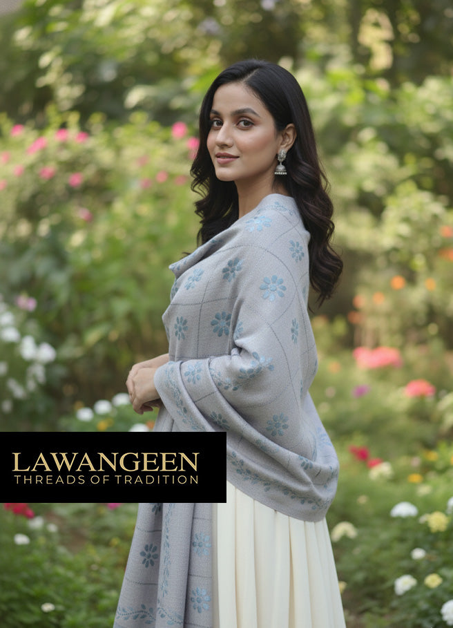 Hand Made Pashmina Embroidered Shawl