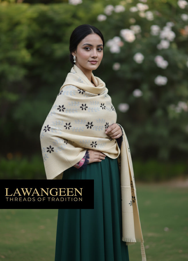 Pure Pashmina Shawl | Handcrafted Embroidery | Timeless Elegance