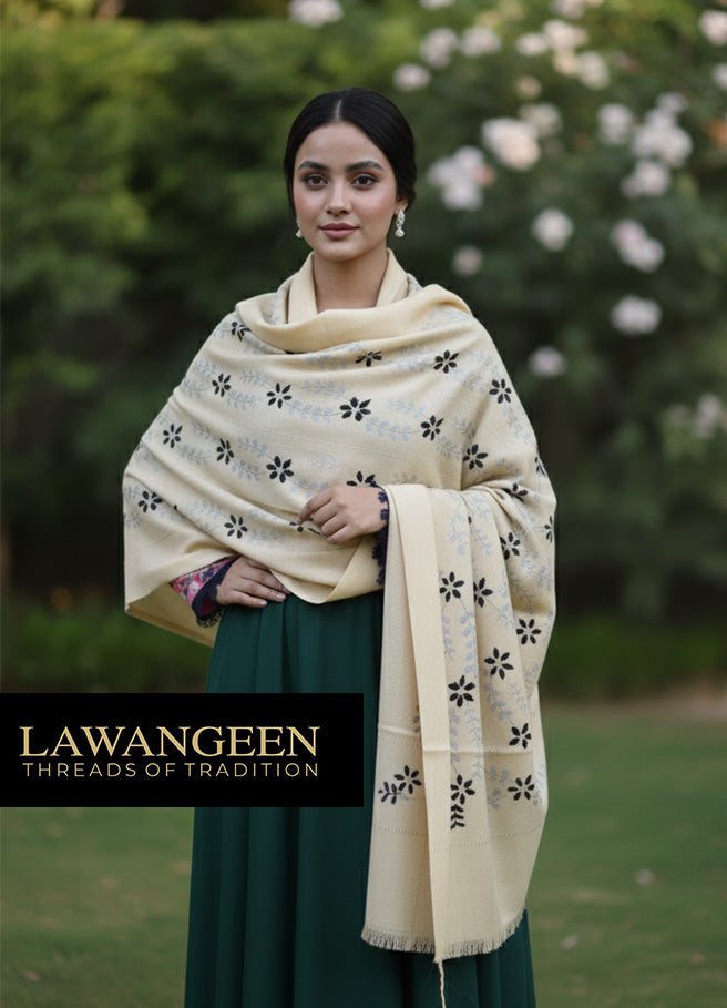 Pure Pashmina Shawl | Handcrafted Embroidery | Timeless Elegance