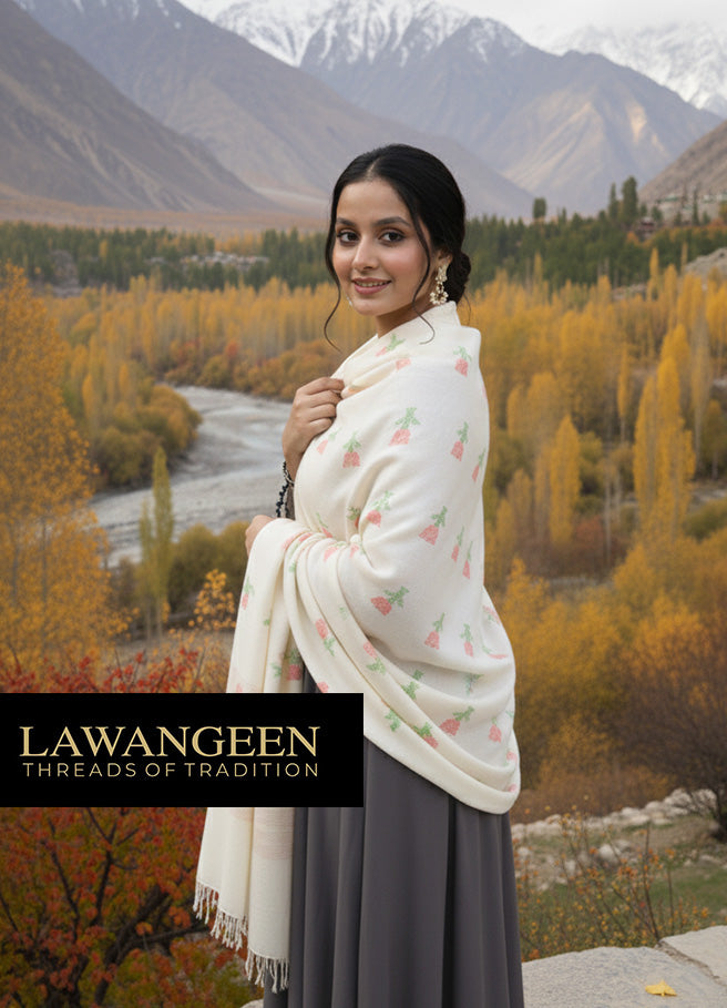 Pure Pashmina Shawl | Handcrafted Embroidery | Timeless Elegance