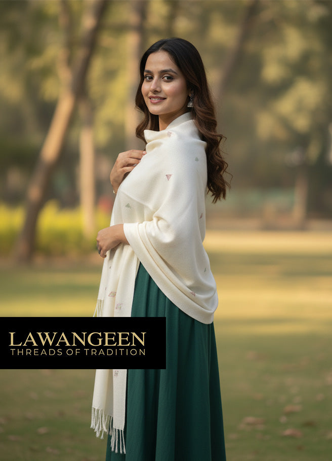 Pure Pashmina Shawl | Handcrafted Embroidery | Timeless Elegance