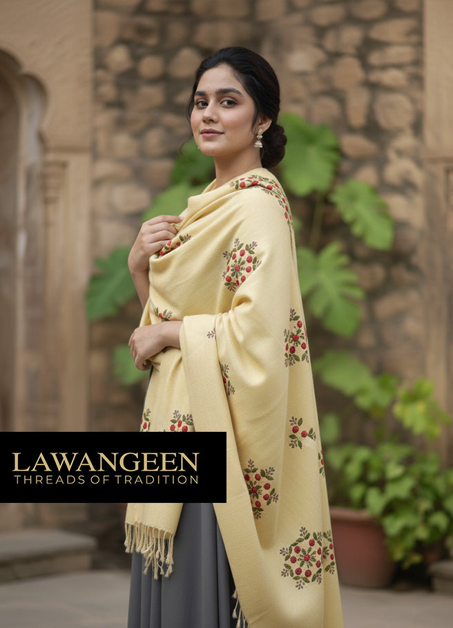 Pure Pashmina Shawl | Handcrafted Embroidery | Timeless Elegance