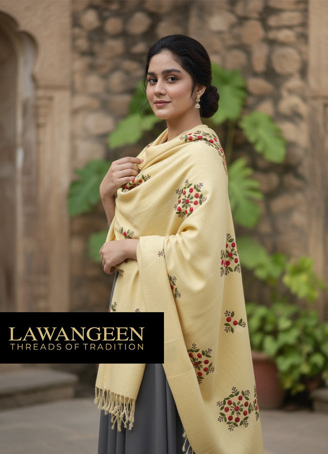 Pure Pashmina Shawl | Handcrafted Embroidery | Timeless Elegance